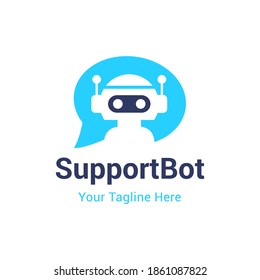Icono de robot de charla. Diseño de señales de bots. Concepto de logotipo de bots de charla
