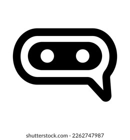 Icono de robot de charla. Concepto de logotipo de bot de chat. Ilustración Plana Moderna Aislada En Fondo Blanco.