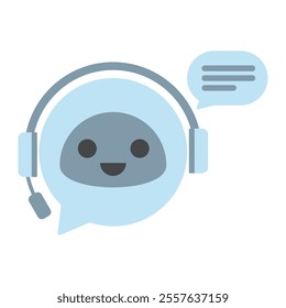 Chatbot, chatbot icon, chat bot logo. AI servers technology. Cute chatbot. Help assistance, artificial intelligence support device.
