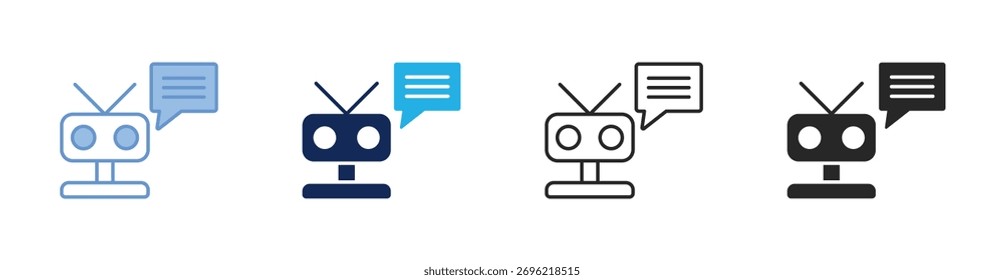Chatbot Icon Collection Featuring Multiple Styles