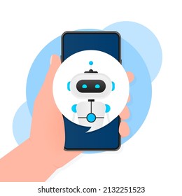 Chatbot icon concept, chat bot or chatterbot. Robot Virtual Assistance Of Website Or Mobile Applications. Vector illustration