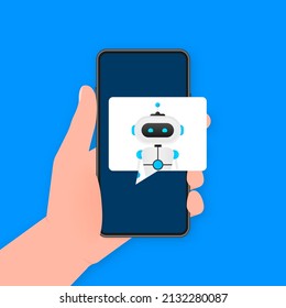 Chatbot icon concept, chat bot or chatterbot. Robot Virtual Assistance Of Website Or Mobile Applications. Vector illustration