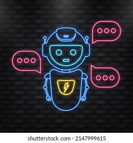 Concepto de ícono de bots de charla, bot de chat o bot de charla. Asistencia Virtual Robot De Sitios Web O Aplicaciones Móviles. Ilustración vectorial.