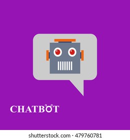Chatbot icon concept, chat bot or chatterbot