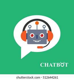 Chatbot icon concept, chat bot or chatterbot