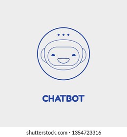 Chatbot icon concept. Trendy linear design vector illustration
