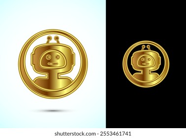 Chatbot icon design illustration, Chat conversation icon, Online support service bot sign