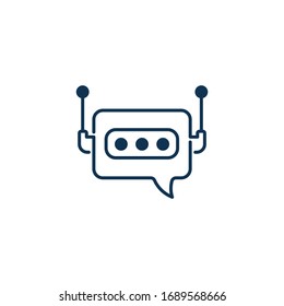 Chatbot icon design isolated on white background. Vector illustration