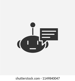 Chatbot  icon illustration,vector call sign symbol