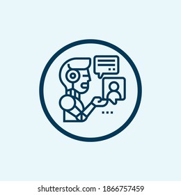 chatbot icon isolated on white background from customer service collection. chatbot icon trendy and modern chatbot symbol for logo, web, app