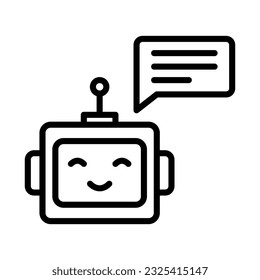 a chatbot icon in line style