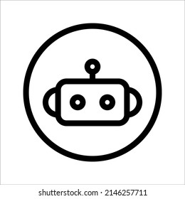 Chatbot Icon Line Vector Isolate On Stock Vector (Royalty Free ...