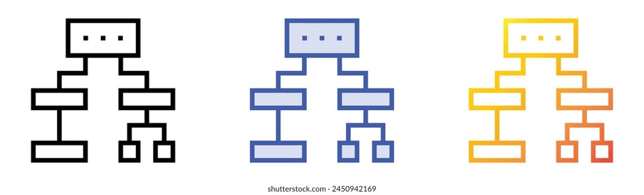 chatbot icon. Linear, Blue Fill and Gradient Style Design Isolated On White Background