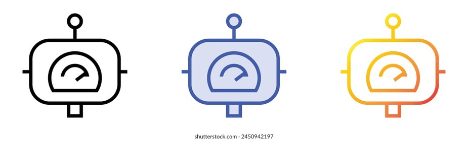 chatbot icon. Linear, Blue Fill and Gradient Style Design Isolated On White Background