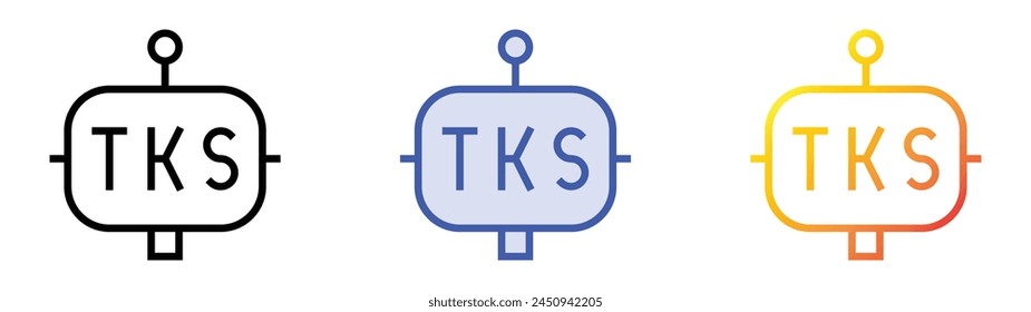 chatbot icon. Linear, Blue Fill and Gradient Style Design Isolated On White Background