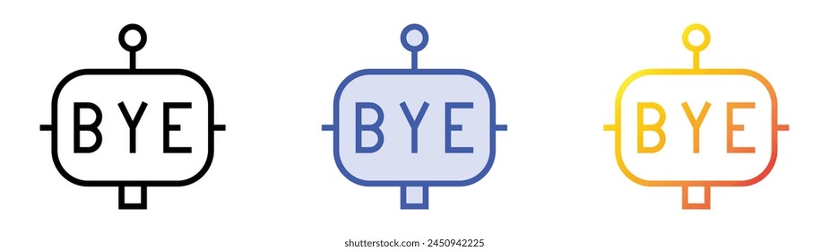 chatbot icon. Linear, Blue Fill and Gradient Style Design Isolated On White Background