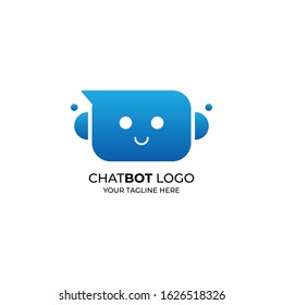 Chatbot Icon Logo Vector Symbol. Robot Icon. Speech Bubble Logo Concept.