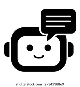 Chatbot icon or messaging service using artificial intelligence