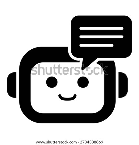 Chatbot icon or messaging service using artificial intelligence