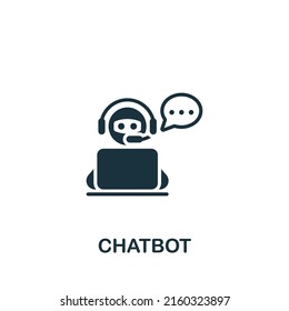 Chatbot icon. Monochrome simple Streaming icon for templates, web design and infographics