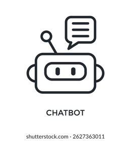 Chatbot Icon Outline Style. Vector Illustration For Graphic Design