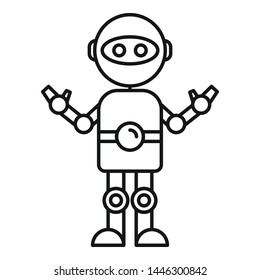 Chatbot icon. Outline chatbot vector icon for web design isolated on white background