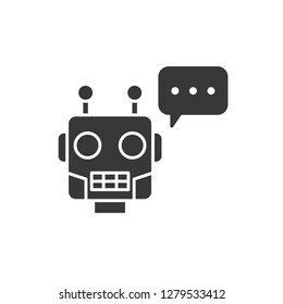 Chatbot icon. Robotics symbol modern, simple, vector, icon for website design, mobile app, ui. Vector Illustration