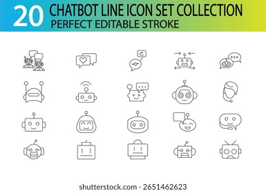 CONJUNTO DE COLECCIONES DE ICONO DE CHATBOT