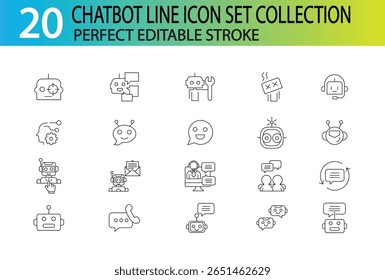 CHATBOT ICON SET COLLECTION SET
