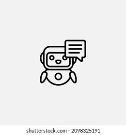 Chatbot icon sign vector,Symbol, logo illustration for web and mobile