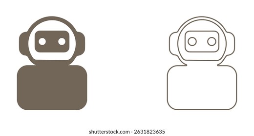 CHATBOT icon. solid and line icon,