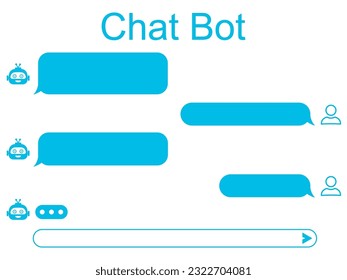 Chatbot icon for support service concept, chatting with an intelligent artificial intelligence, smart AI technology assistant, machine learning and cyber mind, autoresponder, chat – stock vector