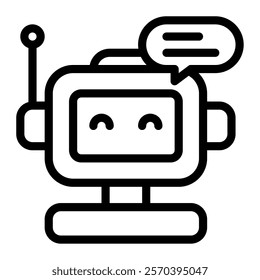 Chatbot Icon Tech and AI Innovation icon illustration