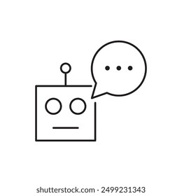 Icono de chatbot, Plantilla para gráfico y Diseño web. Ilustración vectorial