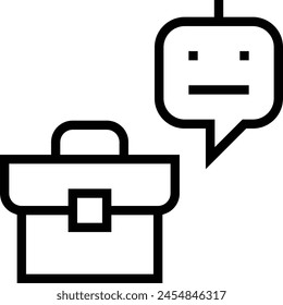 chatbot icon. Thin linear style design isolated on white background