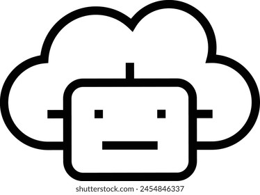 chatbot icon. Thin linear style design isolated on white background