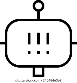 chatbot icon. Thin linear style design isolated on white background