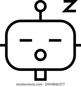 chatbot icon. Thin linear style design isolated on white background