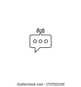 Chatbot icon in trendy line style. Artificial intelligence sign.