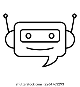 chatbot icon in trendy outline style design. Vector illustration isolated on white background.
