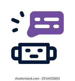 ícone chatbot. ícone de tom duplo vetorial para o seu site, celular, apresentação e design de logotipo.
