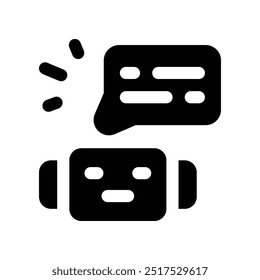 ícone chatbot. ícone de glifos vetoriais para o design de seu site, celular, apresentação e logotipo.