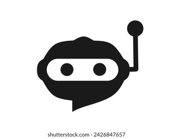 chatbot icon vector on white background