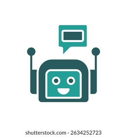 chatbot icon. vector.Editable stroke.linear style sign for use web design,logo.Symbol illustration.