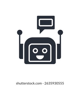 icono de chatbot. Vector. Trazo editable. signo de estilo lineal para uso Diseño web, logotipo. Ilustración de símbolo.
