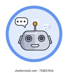 Chatbot icon.Chat robot - vector marketing concept.