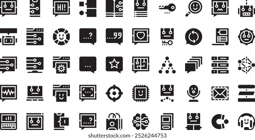 Chatbot icons High-Quality Vector Icons Collection with Editable Stroke. Ideal for Professional and Creative Projects.