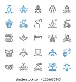 chatbot icons set. Collection of chatbot with robot. Editable and scalable chatbot icons.
