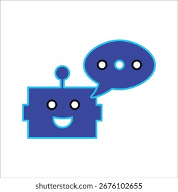 chatbot icons. simple color vector illustration