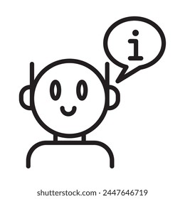 chatbot information icon isolated design